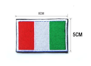 Drapeau italien entièrement brodé fer à coudre sur emblème pour chemise chapeau autocollants tactique Italie drapeau patchs - Product Image 4