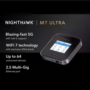 Routeur mobile 5G Nighthawk M7 Ultra avec WiFi 7, bande 6 GHz et port Ethernet multi-Gigabit - Product Image 1