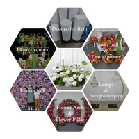 Rangée de fleurs artificielles Calla Lily blanches et vertes, décoration florale pour table de dessert de mariage, accessoire de décoration pour table longue de banquet d'hôtel