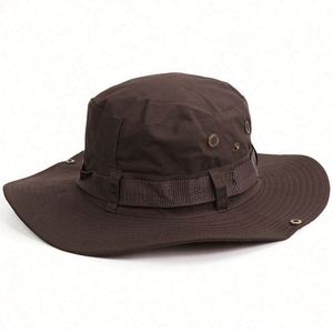 New Summer 100%Cotton Unisex Safari Bucket Fisherman Hat With <b>Adjustable</b> <b>Strap</b> - Product Image 5
