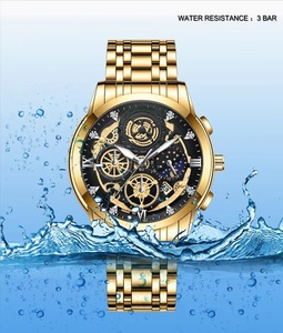 Reloj de pulsera de cuarzo para hombre, nuevo accesorio de pulsera resistente al agua <span class=keywords><strong>con</strong></span> <span class=keywords><strong>calendario</strong></span> de Tourbillon y Luna y estrellas - Product Image 2