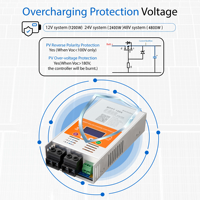 Contrôleur de charge solaire MPPT 100A 12V/24V/48V le plus récent V124 pour batterie au plomb-acide ou batterie au lithium + WIFI