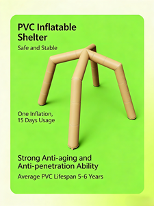 <span class=keywords><strong>Tente</strong></span> de camping gonflable pour 1 à 3 personnes, installation rapide 4.6 ㎡   <span class=keywords><strong>Tente</strong></span> de glamping à double porte <span class=keywords><strong>avec</strong></span> <span class=keywords><strong>moustiquaire</strong></span> et tissu imperméable - Product Image 3