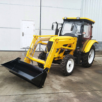 Traktor Mini 4WD Pertanian QLN-604 Traktor Kompak 60 HP Traktor Pertanian Mini 4x4 Mesin Pertanian Dengan Disc Harrow