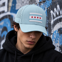 Casquette OEM ODM personnalisée en gros, découpée au laser, 6 panneaux, camouflage orange, performance, visière incurvée, respirante, avec patch en caoutchouc et fermeture strapback