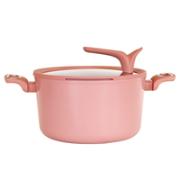 Lot de 4 casseroles et poêles de qualité en aluminium forgé antiadhésif à induction Ensemble de casseroles à fond plat en granit céramique