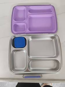 Boîte à goûter en métal anti-fuite pour adultes, nouveau design 304, boîte à lunch en acier inoxydable américaine et australienne - Product Image 5