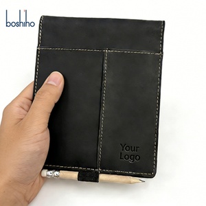 Porte-cartes de score de golf en cuir véritable personnalisé, directement de l'usine, avec suivi des statistiques et couverture de carnet de parcours, avec porte-crayon - Product Image 4