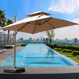 Supporto per Ombrellone Moderno da Esterno Guangdong 3x3m in Alluminio e <span class=keywords><strong>Ferro</strong></span> Impermeabile e Resistente al Sole per Patio e Hotel <span class=keywords><strong>Bianco</strong></span> - Product Image 2