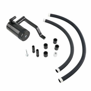 Auso-Racing Aluminum Oil Catch Can With <b>Bracket</b> For Dodge Challenger 6.4L Hemi Engine <b>Black</b> - Product Image 5