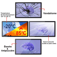 Monitor Marino Impermeable Multifunción de 15, 21.5 y 27 Pulgadas, 1000 Nits, Pantalla Táctil Confiable a la Luz del Sol, para Barco