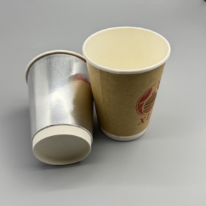 Gobelet en papier jetable simple paroi, revêtement PE PLA, logo personnalisé, pour café chaud, thé, boissons, restauration rapide, à emporter - Product Image 4