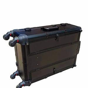 Mallette de <span class=keywords><strong>maquillage</strong></span> en aluminium avec support mallette de <span class=keywords><strong>maquillage</strong></span> professionnelle avec lumière led miroir chariot mallette cosmétique éclairée - Product Image 6