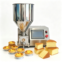 Machine de remplissage commerciale à écran tactile haute précision pour tartes aux œufs, gâteaux éponge, crème anglaise, en acier inoxydable