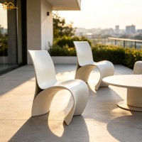 Chaise longue moderne en fibre de verre, chaises de loisirs durables pour l'extérieur, pour hôtel, hall, restaurant, salle à manger, usine de meubles
