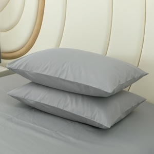 Set di Biancheria da Letto Morbido e Confortevole ad Alto Numero di Fili Colore Grigio 60% Cotone Lenzuola Copripiumino e Federe Misura <span class=keywords><strong>Queen</strong></span> - Product Image 3