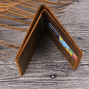 <span class=keywords><strong>Portafoglio</strong></span> Bifold Corto da Uomo <span class=keywords><strong>in</strong></span> Vera <span class=keywords><strong>Pelle</strong></span> Crazy Horse <span class=keywords><strong>Fatto</strong></span> <span class=keywords><strong>a</strong></span> <span class=keywords><strong>Mano</strong></span> Stile Vintage <span class=keywords><strong>in</strong></span> Vello di Vitello Pieno Fiore di Primo Strato - Product Image 2