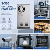 Alimentation à découpage S-360-12 12V 30A 360W SMPS AC/DC pour équipement industriel, vidéosurveillance, LED, imprimante 3D