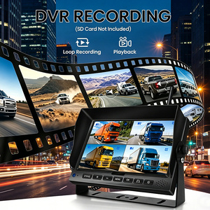 <b>Car</b> Security 7 Inch DVR Monitor Wireless Camera Kit Night Vision 4CH Bus Truck <b>Trailer</b> Backup System YB-Wireless-M05-4 7 Inch HD - Product Image 2
