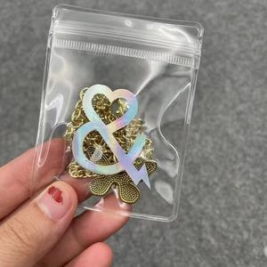 Customized PVC Accessories Plastic Packaging Bag High Quality Jewelry <strong>Pouch</strong> With Zipper Jewelry Bag with Holographic Logo - Product Image 1