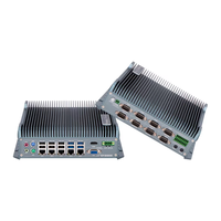 Industrie sans ventilateur Mini Box Pc intégré Support informatique personnalisé en alliage d'aluminium I3 I5 I7 Mini Box Pcs avec fentes Pcie