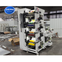 Petite machine d'impression flexographique pour étiquettes autocollantes en film plastique 4 couleurs à prix avantageux