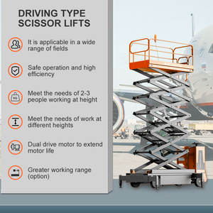 Hoogwerker <span class=keywords><strong>Platform</strong></span> Kerja Seluler Yang Ditinggikan Mudah Memindahkan Lift Gunting Yang Dapat Dicopot - Product Image 2