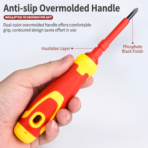 18 In 1 Insulated <b>Screwdriver</b> Set Magnetic Phillips Head Plastic Handle Diy Tool Kit For Electrician Repair - Product Image 4