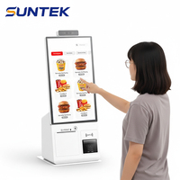 Moniteur LCD POS 15,6 pouces avec SDK pour borne de libre-service Android/Windows SUNTEK, sur comptoir ou sur pied