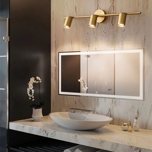 Lámpara de Pared Moderna de Latón con 2 Luces y <span class=keywords><strong>Focos</strong></span> Ajustables <span class=keywords><strong>para</strong></span> Sala de Estar, Dormitorio y Baño - Product Image 6