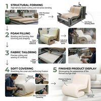 Fauteuil d'appoint luxueux en velours côtelé avec ruban, chaise longue postmoderne à forme continue pour hôtel et studio