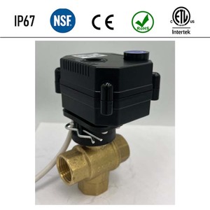 วาล์วน้ำ Flomarvel Fh-s Fh-mo Ip67 แบบ 3 ทาง พร้อมระบบควบคุมด้วยมือ Fh-mo 2.5nm แบบแนวตั้ง Dn15 Dn20 ทองเหลือง 12v 24v 110v 120v 2 - Product Image 1