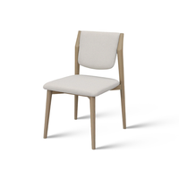 Chaise de salle à manger en bois de chêne massif rembourrée, éponge haute densité et résiliente, chaise pour hôtel, restaurant, usage commercial