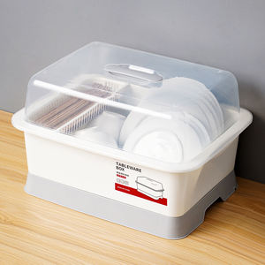 Escurridor <span class=keywords><strong>de</strong></span> vajilla <span class=keywords><strong>de</strong></span> plástico con tapa, recipiente <span class=keywords><strong>para</strong></span> el hogar, gran oferta - Product Image 3