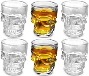 Vaso de Chupito de 1.5 Onzas con Diseño de <span class=keywords><strong>Calavera</strong></span>, Base Pesada, para Whisky, Vino, <span class=keywords><strong>Tequila</strong></span>, Cócteles, Bebidas, Decoración de Bar - Product Image 1