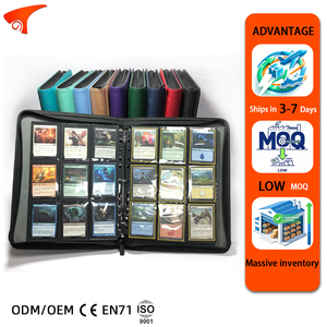 Classeur de cartes à collectionner à 9 pochettes, album en PU à 450 pochettes double face avec fermeture éclair pour collection et rangement de cartes TCG CCG - Product Image 1