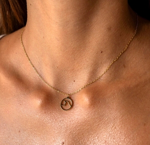 In acciaio inox Boho oceano souvenir appannare collana onda libera surfista placcato oro 18K impermeabile spiaggia gioielli collana donna - Product Image 2