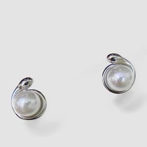 22438 S925 Accesorios de Plata para DIY con Perlas, Bandeja Vacía para Pendientes, Gancho de Serpiente Espiritual, Cuentas de 9-10mm para Pendientes de Moda - Product Image 1