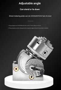 Máy phay đầu chỉ số đa năng Máy phay đầu chỉ số thủ công nhanh theo chiều dọc và chiều ngang Bộ phận đầu chỉ số chính xác - Product Image 5