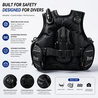 Compensateur de flottabilité (BCD) de style veste, robuste, en plastique/polyester, respirant, personnalisable avec logo OEM/ODM, pour la plongée