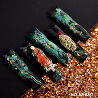 Décoration d'ongles 3D diamant vierge marie ongles conseils Saint Judas déesse Saint jésus charmes d'ongles manucure