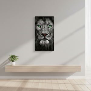 Dipinto su Tela Astratto con Leone in Bianco e Nero, Arte Moderna da Parete per Soggiorno e Casa - Product Image 3