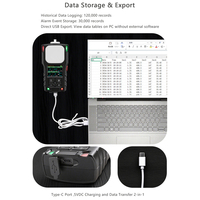 Analyseur de tendance Pompe à gaz Aspiration Portable 5 gaz CO2 NO VOC SO2 Détecteur CL2 NO2 CO CH4 Alarme de gaz Enregistrements d'alarme de magasin