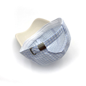 Cappello da Baseball a 6 Pannelli Non Strutturato con Stampa a Quadri Blu, Cappello da Papà in Cotone con Logo Personalizzato - Product Image 5