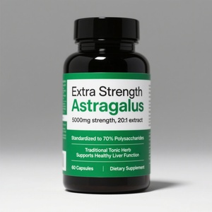 Suplemento de Extracto de Raíz de Astrágalo OEM Extra Fuerte 20:1, 5000 mg, Cápsulas 100% Vegetarianas - Product Image 1