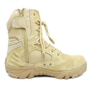 รองเท้าบูทหนังแท้แบบสปอร์ตน้ำหนักเบาสำหรับผู้ชาย รุ่น Custom Delta รองเท้าบูทแบบยุทธวิธีกันน้ำ พื้นรองเท้าด้านในทำจากยางระบายอากาศ รองรับการสกรีนโลโก้ OEM - Product Image 3