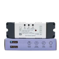 Module de commutation intelligent Wi-Fi E0404 compatible Tuya, 7-32V, contrôle à distance par application, sans USB, fonctionne avec Alexa Google Home