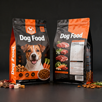 Sacs refermables personnalisés avec fermeture éclair pour animaux de compagnie, sachets en plastique pour aliments pour chiens et chats, emballage alimentaire pour animaux
