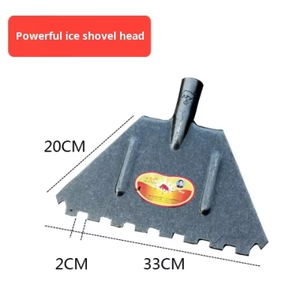 Grande pelle en fer tout acier épaissie Outil de déglaçage pour la neige Brise-glace Balayage de la neige Pêche à la carpe Acier au manganèse Neige - Product Image 6