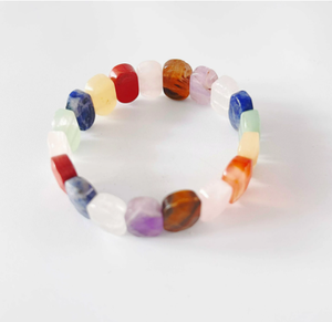 Couleur mélangée sans pierre naturelle chimique les femmes utilisent bracelet en jade bijoux en pierres précieuses faits à la main - Product Image 1